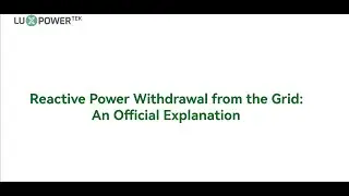 The Explanation of Reactive power withdraw from the grid