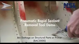 Pneumatic Rapid Aircraft Sealant Removal Tool - Demo of Aerowing RDS