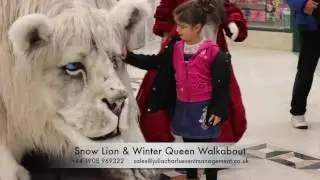 Snow Lion & Winter Queen Walkabout for Hire &ndash; Christmas Entertainment - Birmingham