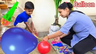 Balloon water fill 😍 | Balloon fun | Balloon entertainment video 
