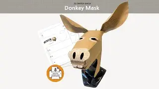 How to Make a 3D Donkey Paper Mask | DIY Papercraft (PDF Template) / 종이로 말가면 만들기