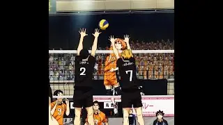 Hinata on the blockers Spike Cold!