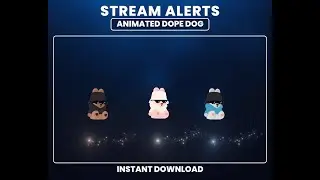 Cute Dog Stream Alerts Overlay &ndash; Twitch, Streamlabs & OBS Compatible