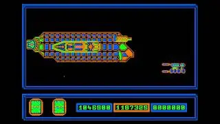 Alienator (Thomson MO/TO). Score: 1 762 900. Planete: Magnus (Stage 4) #shmup #thomson #retrogaming