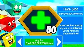 Spending Over 2 Trillion Honey For My 50th Max Bee Hive Slot In Roblox Bee Swarm Simulator