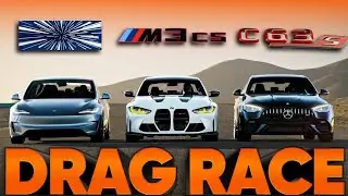 Tesla Model 3 Performance vs BMW M3 CS vs AMG C63 S E Performance &ndash; Drag Race & Roll Race