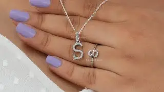 Moissanite Alphabet Daily Wear Jewelry / 10K Gold Moissanite Initial Letter Jewelry