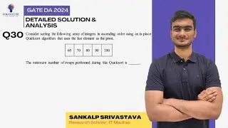 Q. No. 30 | GATE DA 2024 | Detailed Solution