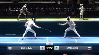 2019 137 T64 02 M F Individual Tokyo JPN WC BLUE RZADKOWSKI POL vs FUJINO JPN