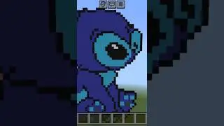 STICH The Pixel Art #minecraftshorts #pixelarmy #minecraft #anime #pixelart #gamingvideo