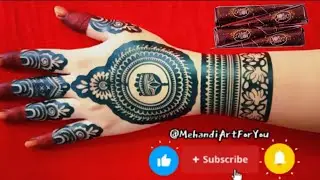 Trying Full hand mehndi stencil/how to use mehndi stencil #mehndistickers #mehndi #viral 