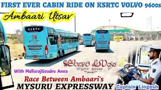 Brand New KSRTC Volvo 9600s Ambaari Utsav Cabin Ride on Mysuru Expressway🔥#volvo#bus #bussid