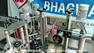 Flat bottle labeller Machine , #labeler applicator machine , bottle labeller