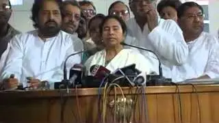 Mamata interacting with Media at Writers Building.