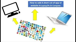 How to add A short cut of app or website in Laptop/Pc Or Computer