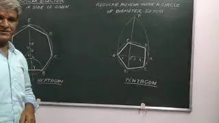 #Regular polygon with perpendicular bisector method #Regular polygon inside a circle