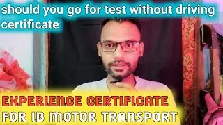ib motor transport driving experience certificate  l ib sa mt driving test l ib sa mt tier 2