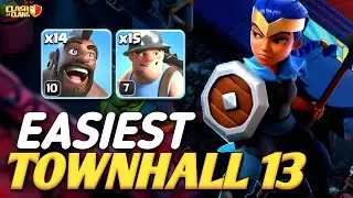 TownHall 13 War Attacks with Hog Miner Strategies | Best TH13 Attacks Queen Charge (Clash of Clans) 