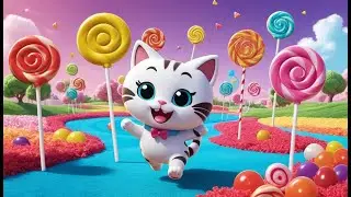 Cookie Cat and the Jellybean Jungle | Sweet Adventure Song for Kids | Candy-Filled Fun Rhyme