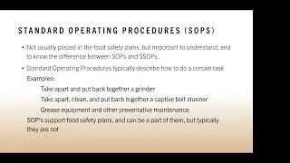 AAMP Basic Training: Protein Food Safety System -- HACCP, SSOPs & Other Programs