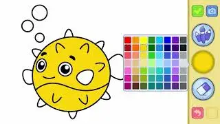 Learn & Color Sea Animals 🌊🐬 | Easy Coloring for Kids