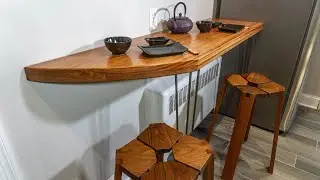 Wooden Kitchen Counter-Height Bar