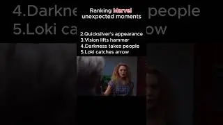 Ranking Marvel unexpected moments #marvel #avengers#marvelstudios #spiderman #ranking #fyp #reels