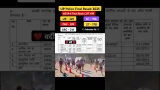 UP Police Final Result OUT | UP Police Final CUT Off 2025 ✅ #uppolice #police #rwa #bsf #cisf #upp