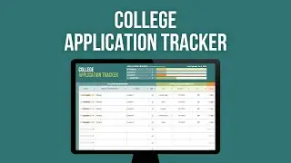 College Application Tracker | Google Sheets | Auto-Updating Dashboard