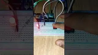 Controlling a LED using a Push button and Arduino Uno #arduino #led #pushbutton