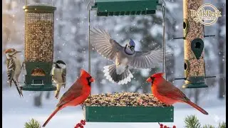 Bird feeder cam ,cardinals, blue jays, song  birds, doves