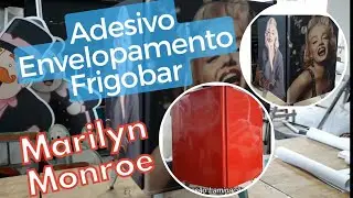 Adesivo Envelopamento Frigobar Marilyn Monroe