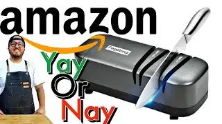 Amazon Review Electric Knife Sharpener UnBox & Test