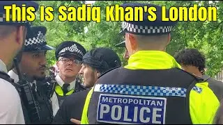 Speakers Corner - Police Struggle To Control the Mass of Troublemakers In The Park, Some Arrested