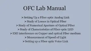Optical Fibre Communication Lab Manual ( All Experiment )