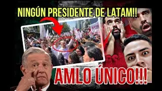 REACCIÓN, NUNCA VI A UN PRESIDENTE SER RECIBIDO ASÍ! DIFERENCIA DE AMLO Y LOS PRESIDENTES DE LATAM!