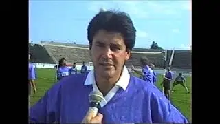 Reportagem antes de Santos x Rio Branco, na Vila Belmiro - em 1993