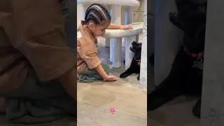 Khloe Kardashian Son Play With Their New Dog