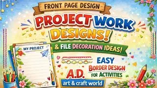 FRONT PAGE DESIGN| PROJECT WORK DESIGNS| FILE DECORATION IDEAS| EASY BORDER DESIGN FOR ACTIVITIES