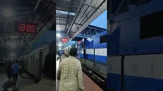 blue freshly painted wdg3a diesel engine shunting mahbubnagar express #shorts #wdg3a #vskp