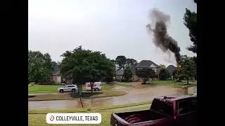 #colleyvilletx home struck by lightning & cache on fire