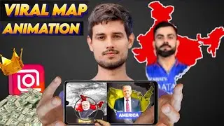 How to make map animation video in inshot l Map animation full tutorial in mobile