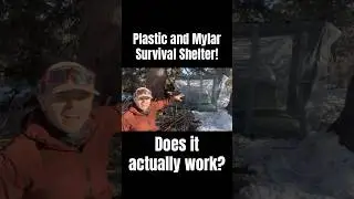 Does the plastic sheeting and Mylar blanket survival shelter really work? #camping #bushcraft