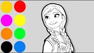 Cute Elsa Frozen Drawing for kids, Painting and Coloring for kids, Easy Drawing for kids