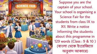 Notice Writing on a Science Fair for the students from Class IX to XII in 129 words | School Notice