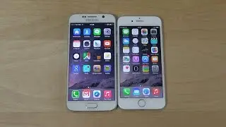 Samsung Galaxy S6 iOS 8 Theme vs. iPhone 6 iOS 8 - Review! (4K)