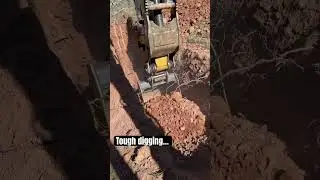 Rocky Soil Conditions during Septic Leach Field Excavation #constructionvideos #septic