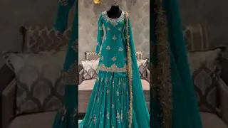 Hand made dabka naqshi latest work sharara suit#handmade #fancydress #shararasuit #partyweredresses