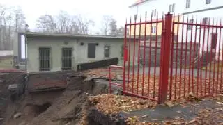 Zborcení svahu v zámeckém parku ve Vlašimi dne 5.11.2016.