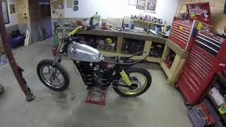 1979 Yamaha XT 500 - Flat Tracker -First Run and Test Ride